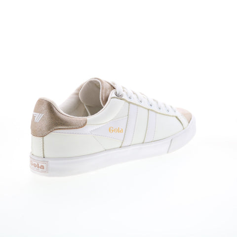 Gola Orchid CLA668 Womens White Leather Lace Up Lifestyle Sneakers Shoes