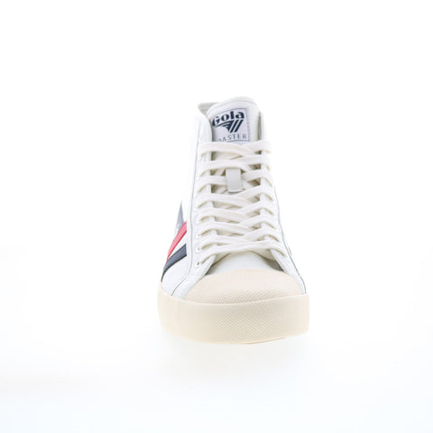 Gola Coaster High Leather CLA797 Womens Beige Leather Lifestyle Sneakers Shoes