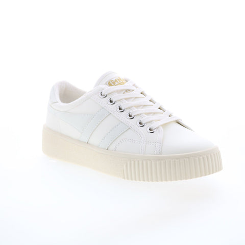 Gola Baseline Mark Cox Leather CLB008 Womens White Lifestyle Sneakers
