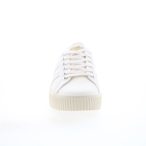 Gola Baseline Mark Cox Leather CLB008 Womens White Lifestyle Sneakers Shoes