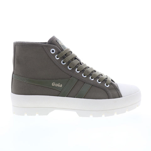 Gola Coaster Peak High CLB092 Womens Green Canvas Lifestyle Sneakers Shoes