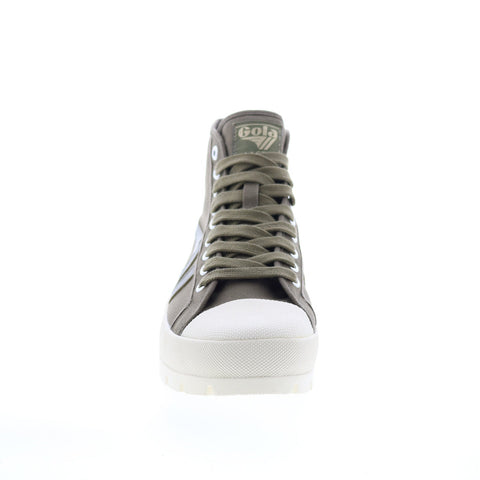 Gola Coaster Peak High CLB092 Womens Green Canvas Lifestyle Sneakers Shoes
