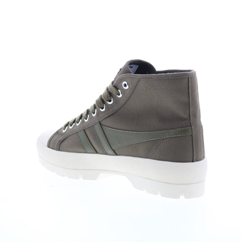 Gola Coaster Peak High CLB092 Womens Green Canvas Lifestyle Sneakers Shoes