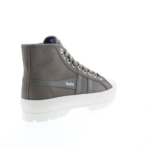 Gola Coaster Peak High CLB092 Womens Green Canvas Lifestyle Sneakers Shoes