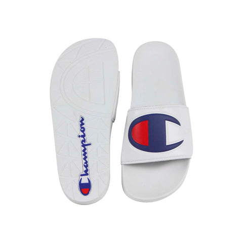Champion Ipo CM100074M Mens White Slip On Slides Sandals Shoes