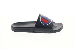 Champion Ipo CM100075M Mens Blue Slip On Slides Sandals Shoes