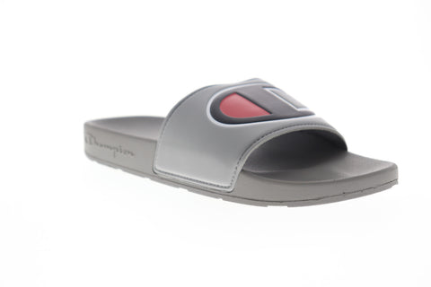 Champion Ipo CM100077M Mens Gray Slip On Slides Sandals Shoes