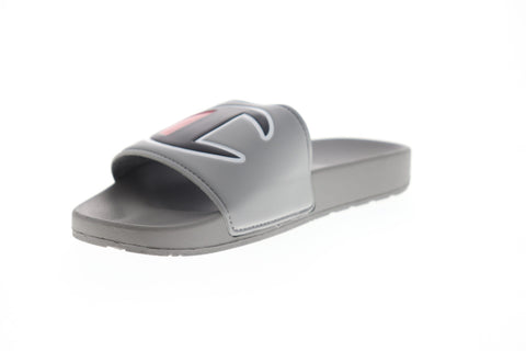 Champion Ipo CM100077M Mens Gray Slip On Slides Sandals Shoes