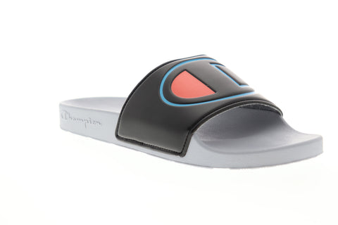 Champion Ipo C Block CM100326M Mens Black Slip On Slides Sandals Shoes
