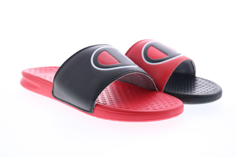 Champion Super Slide Mix Match CM100339M Mens Black Red Slides Sandals Shoes
