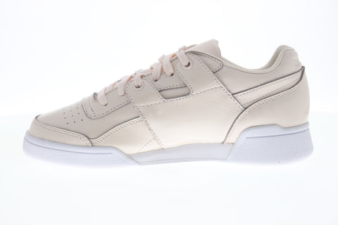 Reebok Workout LO Plus Iridescent Womens Beige Tan Lifestyle Sneakers Shoes