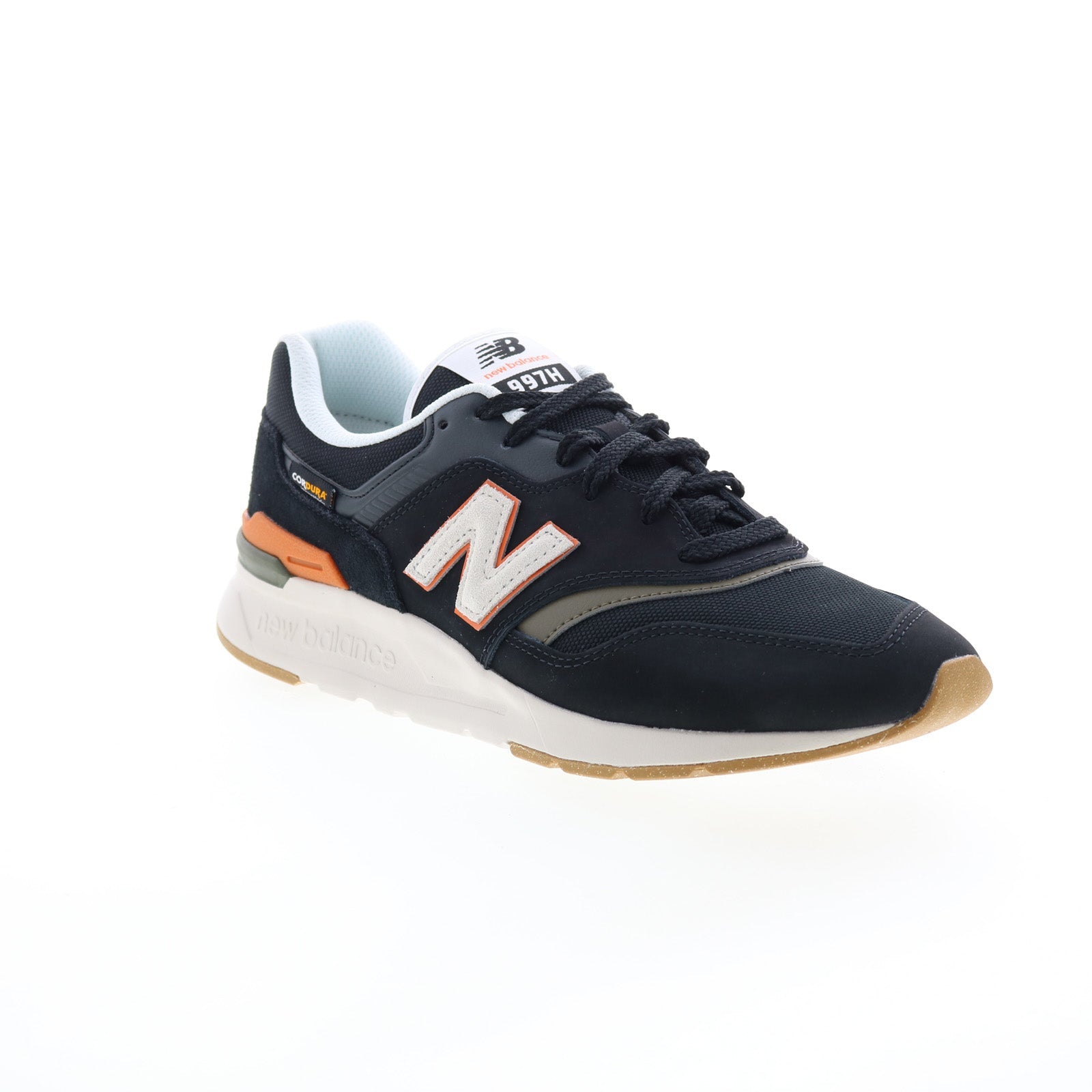 New Balance 997H CM997HLP Mens Black Leather Lace Up Lifestyle Sneaker ...
