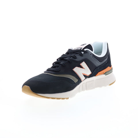 New Balance 997H CM997HLP Mens Black Leather Lace Up Lifestyle Sneakers Shoes