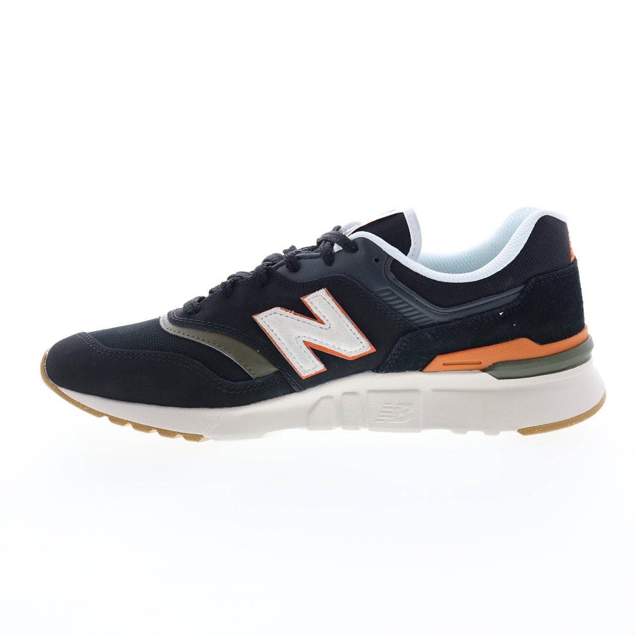 New Balance 997H CM997HLP Mens Black Leather Lace Up Lifestyle Sneaker ...