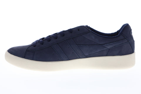 Gola Aztec Nubuck CMA046 Mens Blue Nubuck Leather Retro Lifestyle Sneakers Shoes