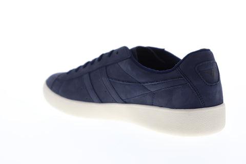 Gola Aztec Nubuck CMA046 Mens Blue Nubuck Leather Retro Lifestyle Sneakers Shoes
