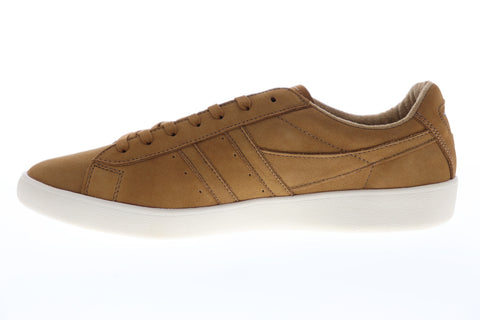 Gola Aztec Nubuck CMA046 Mens Brown Retro Low Top Lifestyle Sneakers Shoes