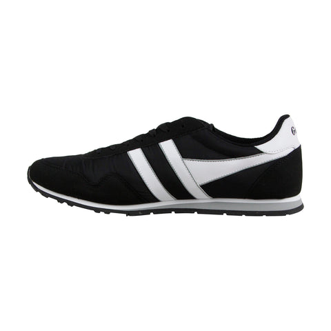 Gola Monaco CMA049 Mens Black Canvas Lace Up Lifestyle Sneakers Shoes