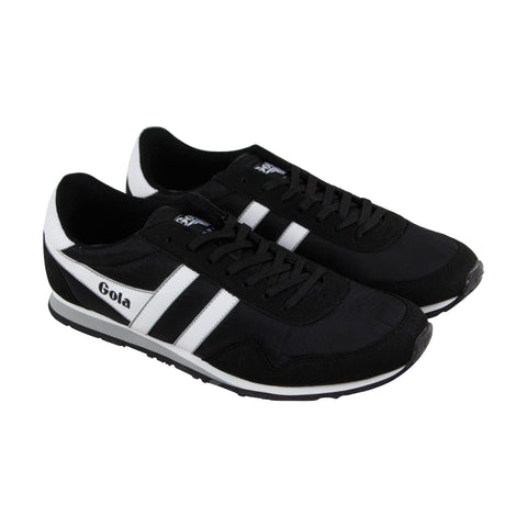 Gola Monaco CMA049 Mens Black Canvas Lace Up Lifestyle Sneakers Shoes