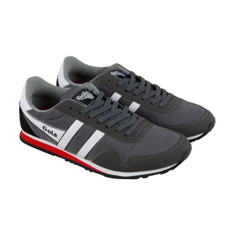 Gola Monaco CMA049 Mens Gray Canvas Lace Up Lifestyle Sneakers Shoes