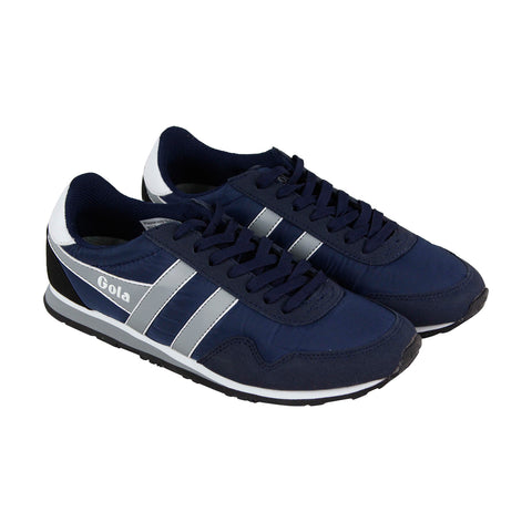 Gola Monaco CMA049 Mens Blue Canvas Lace Up Lifestyle Sneakers Shoes