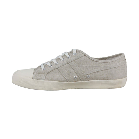 Gola Coaster Linen CMA135 Mens Gray Canvas Lace Up Lifestyle Sneakers Shoes