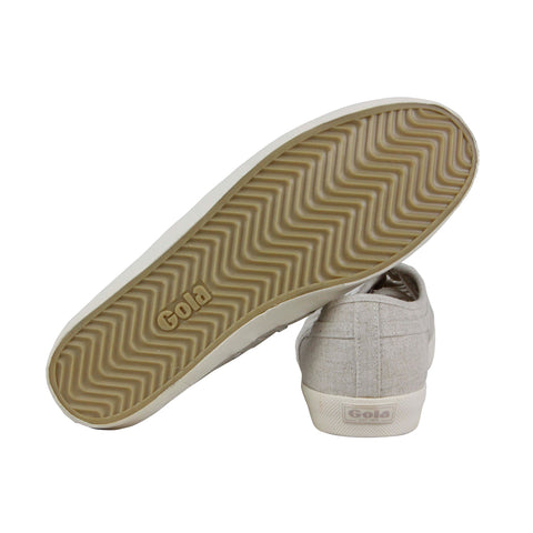 Gola Coaster Linen CMA135 Mens Gray Canvas Lace Up Lifestyle Sneakers Shoes