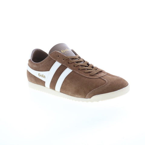Gola Bullet Suede CMA153 Mens Brown Suede Lace Up Lifestyle Sneakers Shoes