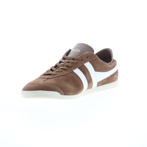 Gola Bullet Suede CMA153 Mens Brown Suede Lace Up Lifestyle Sneakers Shoes