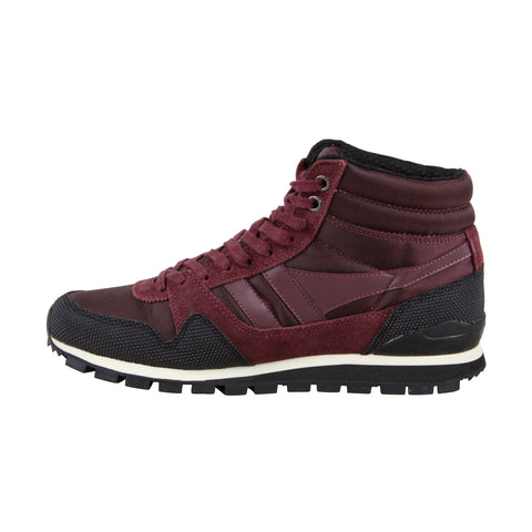 Gola Ridgerunner High II CMA170 Mens Burgundy Nylon Lifestyle Sneakers Shoes