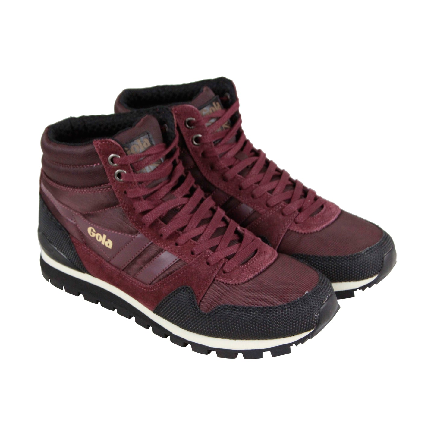 Gola Ridgerunner High II CMA170 Mens Burgundy Nylon Lifestyle Sneakers ...