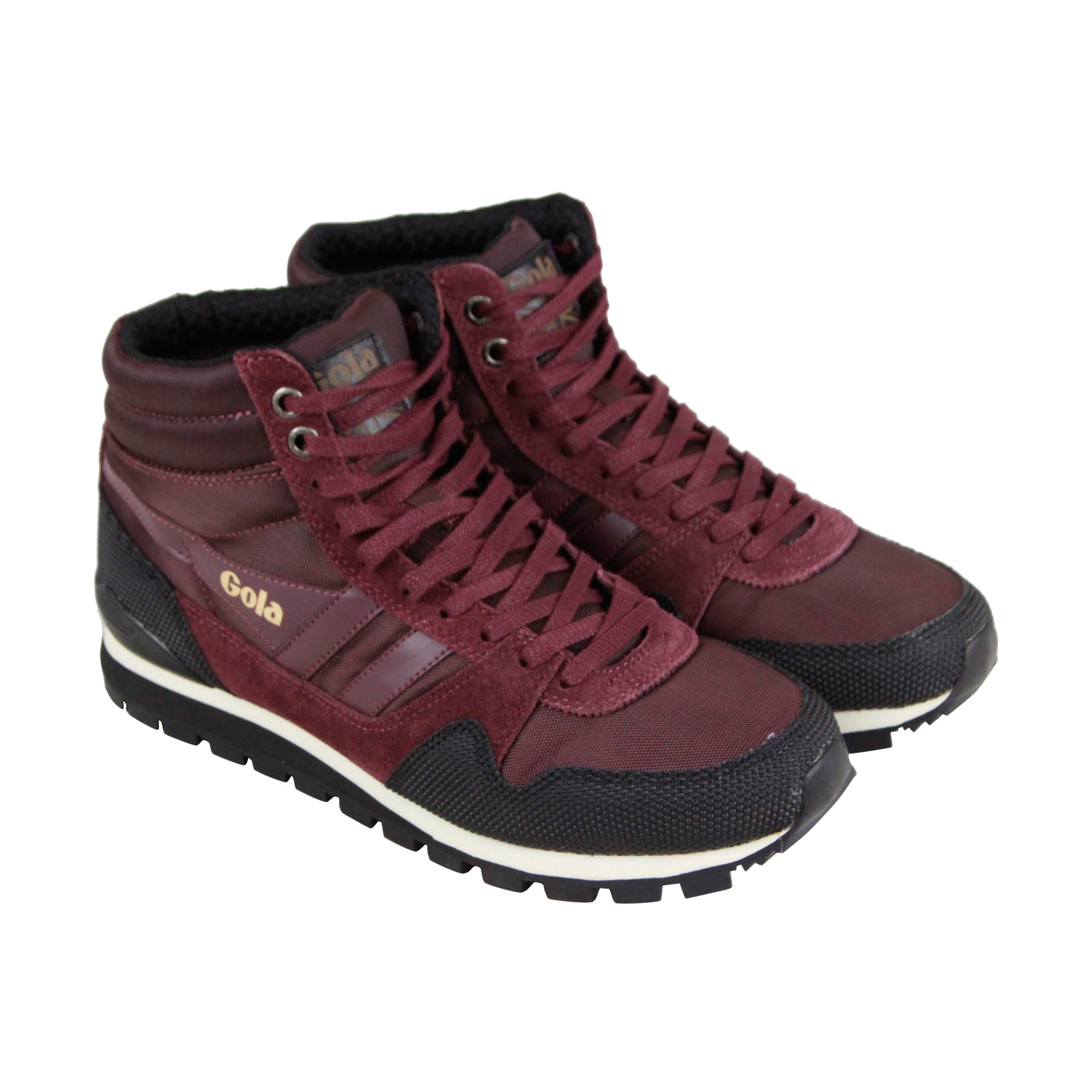 Gola Ridgerunner High II CMA170 Mens Burgundy Nylon Lifestyle Sneakers ...