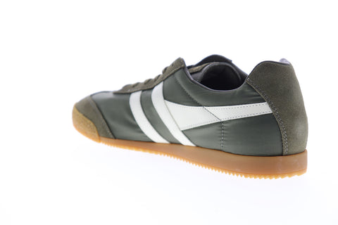 Gola Harrier Nylon CMA176 Mens Green Low Top Lace Up Lifestyle Sneakers Shoes