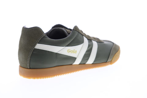 Gola Harrier Nylon CMA176 Mens Green Low Top Lace Up Lifestyle Sneakers Shoes