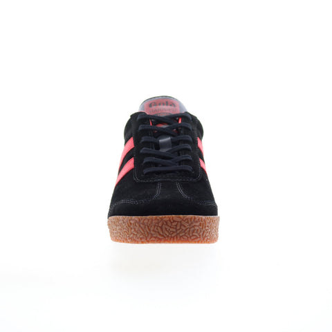 Gola Harrier Premium Suede CMA192 Mens Black Suede Lifestyle Sneakers Shoes