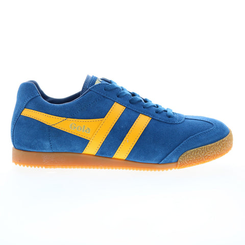 Gola Harrier Suede CMA192 Mens Blue Suede Lace Up Lifestyle Sneakers Shoes