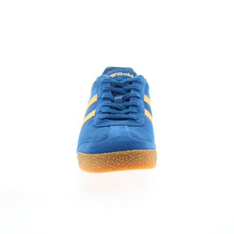 Gola Harrier Suede CMA192 Mens Blue Suede Lace Up Lifestyle Sneakers Shoes