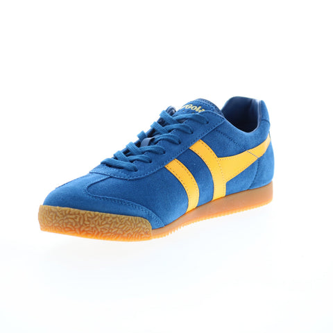 Gola Harrier Suede CMA192 Mens Blue Suede Lace Up Lifestyle Sneakers Shoes