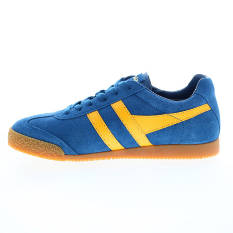 Gola Harrier Suede CMA192 Mens Blue Suede Lace Up Lifestyle Sneakers Shoes