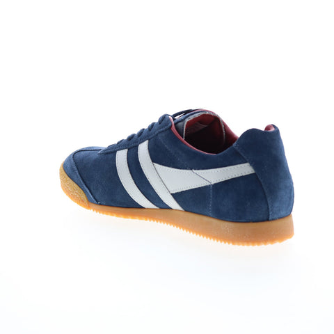Gola Harrier Suede CMA192 Mens Blue Suede Lace Up Lifestyle Sneakers Shoes