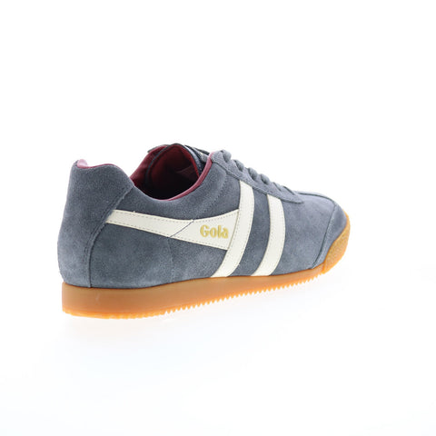 Gola Harrier Suede CMA192 Mens Gray Suede Lace Up Lifestyle Sneakers Shoes