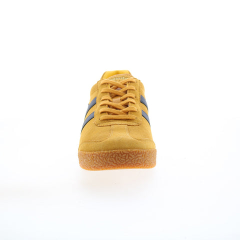 Gola Harrier Suede CMA192 Mens Yellow Suede Lace Up Lifestyle Sneakers Shoes