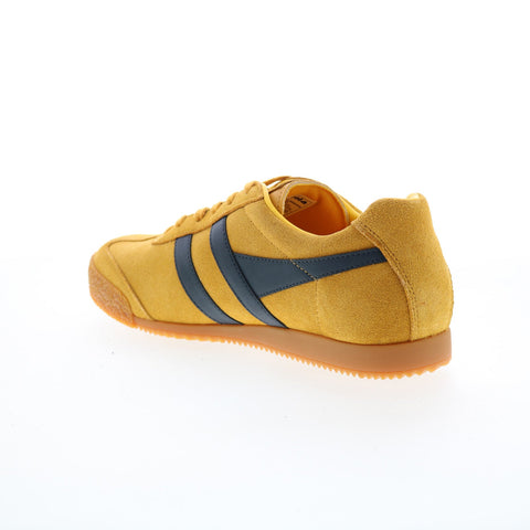 Gola Harrier Suede CMA192 Mens Yellow Suede Lace Up Lifestyle Sneakers Shoes
