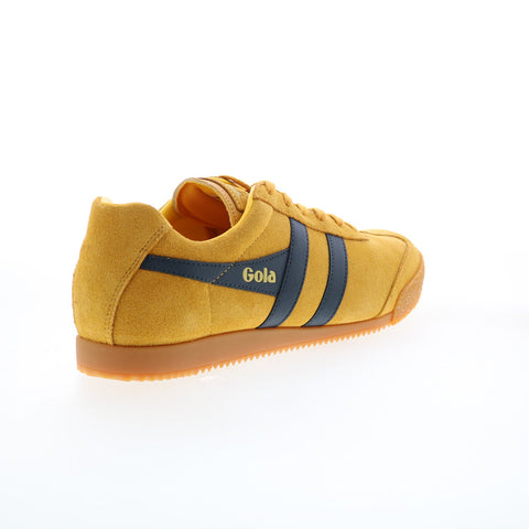 Gola Harrier Suede CMA192 Mens Yellow Suede Lace Up Lifestyle Sneakers Shoes
