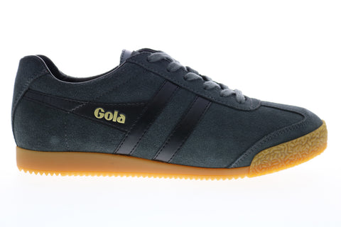 Gola Harrier Suede CMA192 Mens Blue Lace Up Lifestyle Sneakers Shoes