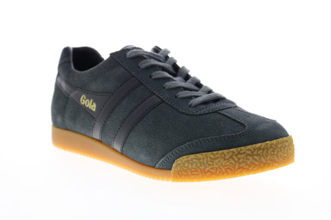 Gola Harrier Suede CMA192 Mens Blue Lace Up Lifestyle Sneakers Shoes