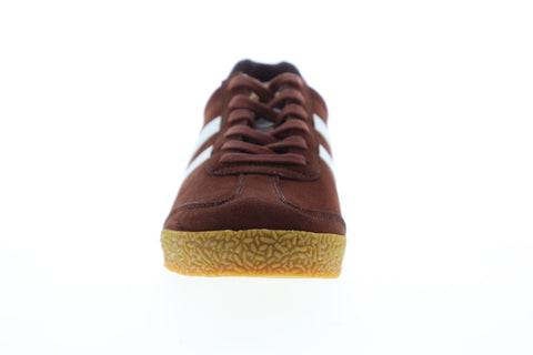 Gola Harrier Suede CMA192 Mens Brown Low Top Lace Up Lifestyle Sneakers Shoes