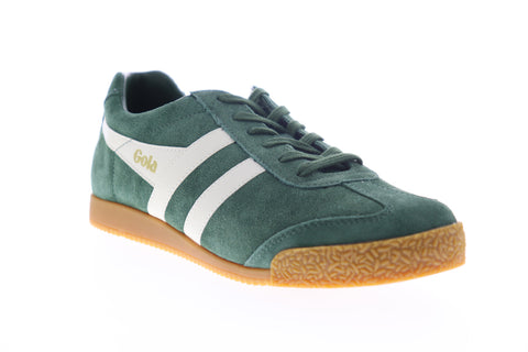 Gola Harrier Suede CMA192 Mens Green Lace Up Lifestyle Sneakers Shoes