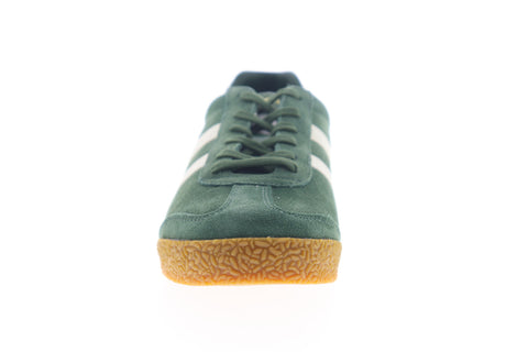 Gola Harrier Suede CMA192 Mens Green Lace Up Lifestyle Sneakers Shoes