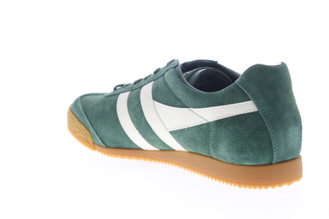Gola Harrier Suede CMA192 Mens Green Lace Up Lifestyle Sneakers Shoes